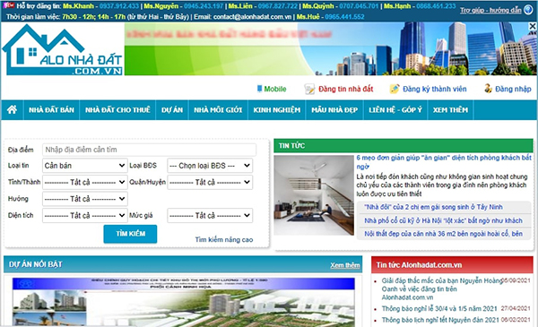 Trang bất động sản Alonhadat.com.vn