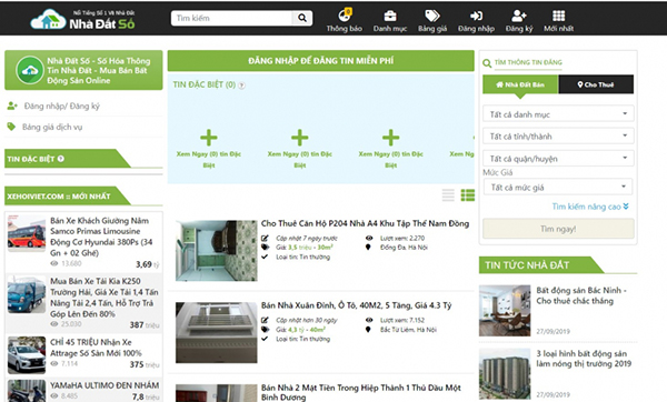 Nhadatso.com đăng tin bđs sản hiệu quả