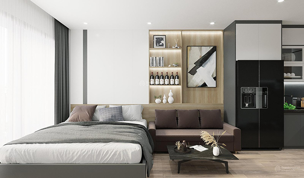 Mẫu căn hộ studio đơn giản